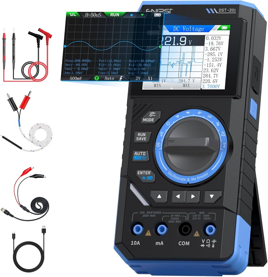Fnirsi Dst-201 Handheld 3-in-1 Multimeter Oscilloscope Signal Generator