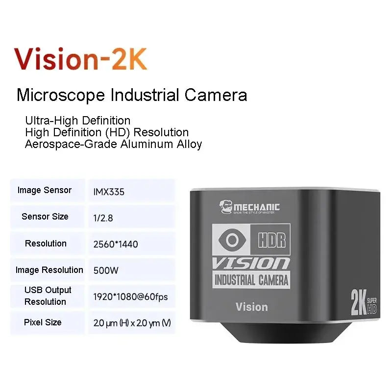 Mechanic Vision Microscope Camera 2K Super HD