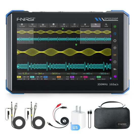 FNIRSI DPOS350P 4-IN-1 350MHz 1GSPS Tablet Oscilloscope Signal Generator Spectrum Analyzer Frequency Response Analyzer