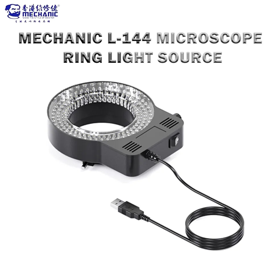 Mechanic L144 USB Adjustable Microscope Ring Light Source for Most Microscope