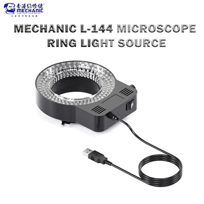 Mechanic L144 USB Adjustable Microscope Ring Light Source for Most Microscope