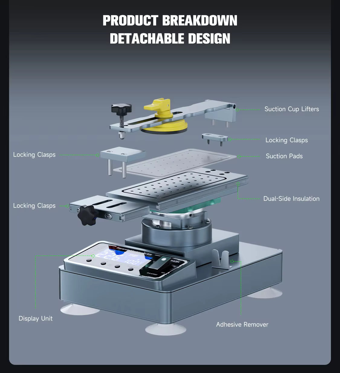 Mechanic Elite One+(Plus) Multi-Function Rotating Separator for Adhesive Removal / Frame / Screen Disassembly Separation