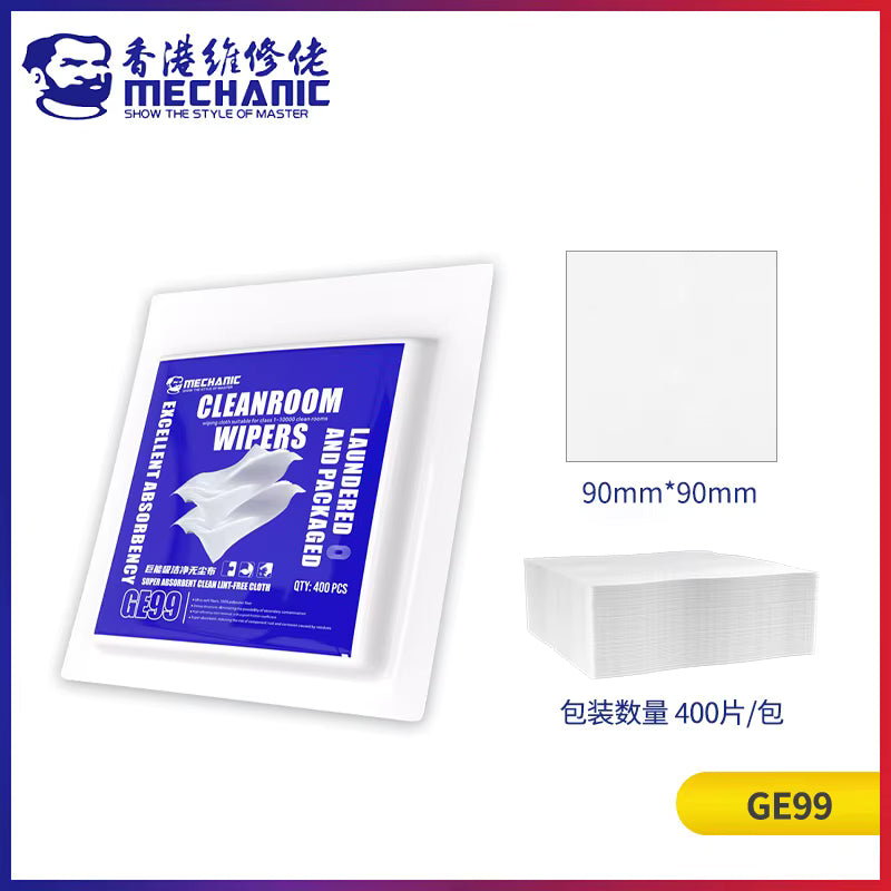 Mechanic GE99 Polyester Anti-static Industrial Dust Removal Cleaning Cloth - 400Pcs