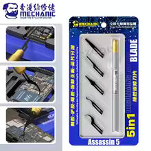 MECHANIC Assasin 5 Blade Set BGA Maintenance Knife For iPhone CPU CHIP IC Remove Glue Disassemble Rework Blade Knife Tools Kit