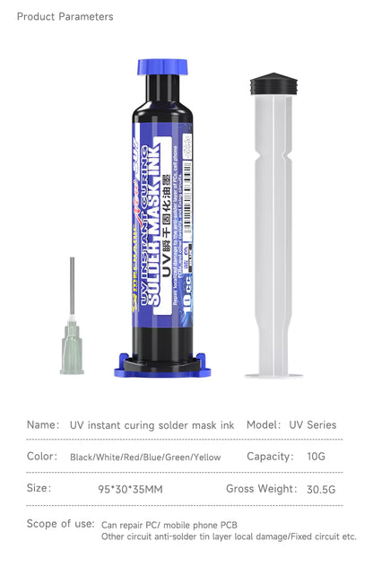 MECHANIC SU7 Series UV Instant Curing Black Solder Mask Ink for PCB & Mobile Motherboard Repair