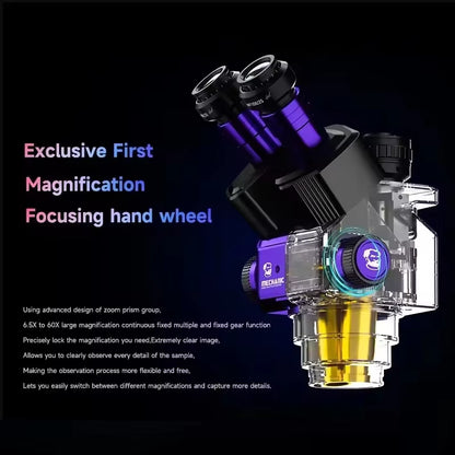 MECHANIC ROBOT 6560T-B11 60X TRINOCULAR STEREO MICROSCOPE