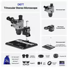 Mechanic D67T-B11 6.5-75X Optical Zoom Trinocular Stereo Microscope