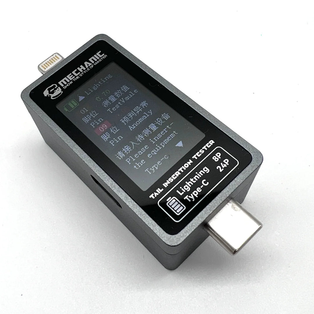 Mechanic T-824 Type-C to Lightning High Precision Digital Display Tail Insertion Detector