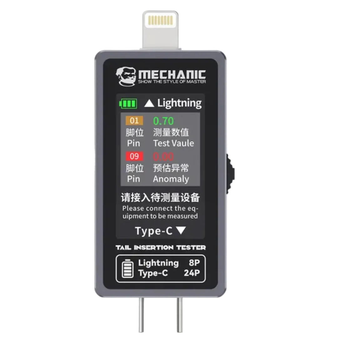 Mechanic T-824 Type-C to Lightning High Precision Digital Display Tail Insertion Detector