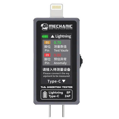 Mechanic T-824 Type-C to Lightning High Precision Digital Display Tail Insertion Detector