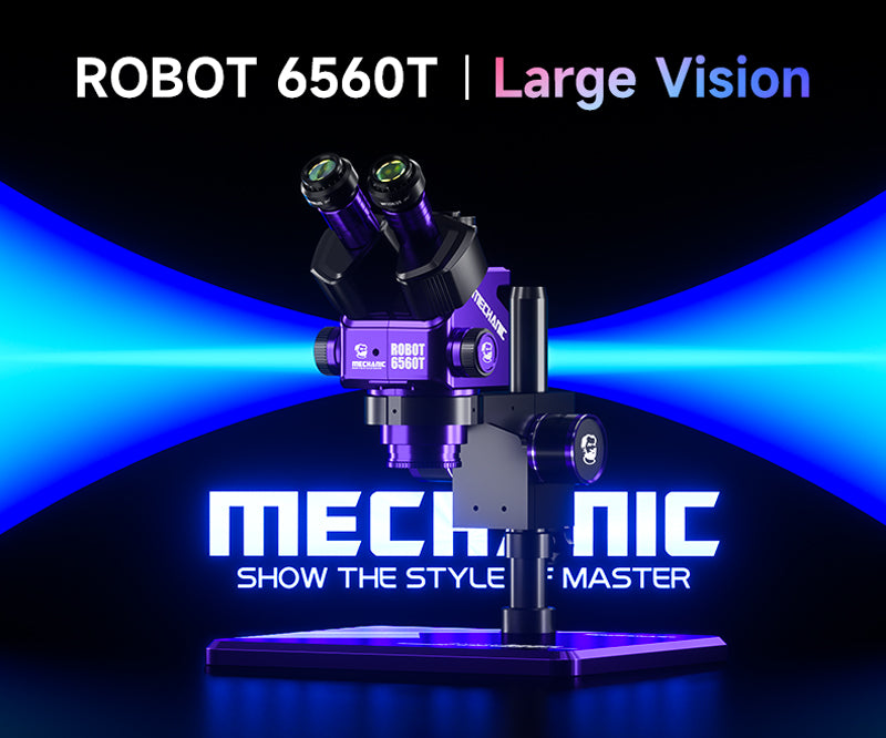 MECHANIC ROBOT 6560T-B11 60X TRINOCULAR STEREO MICROSCOPE