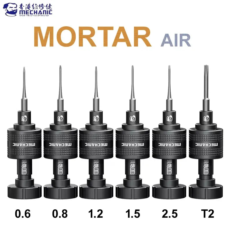 Mechanic STAR0.8, Y0.6, T2, 1.2, PLUS 2.5 Mortar Screwdriver AIR