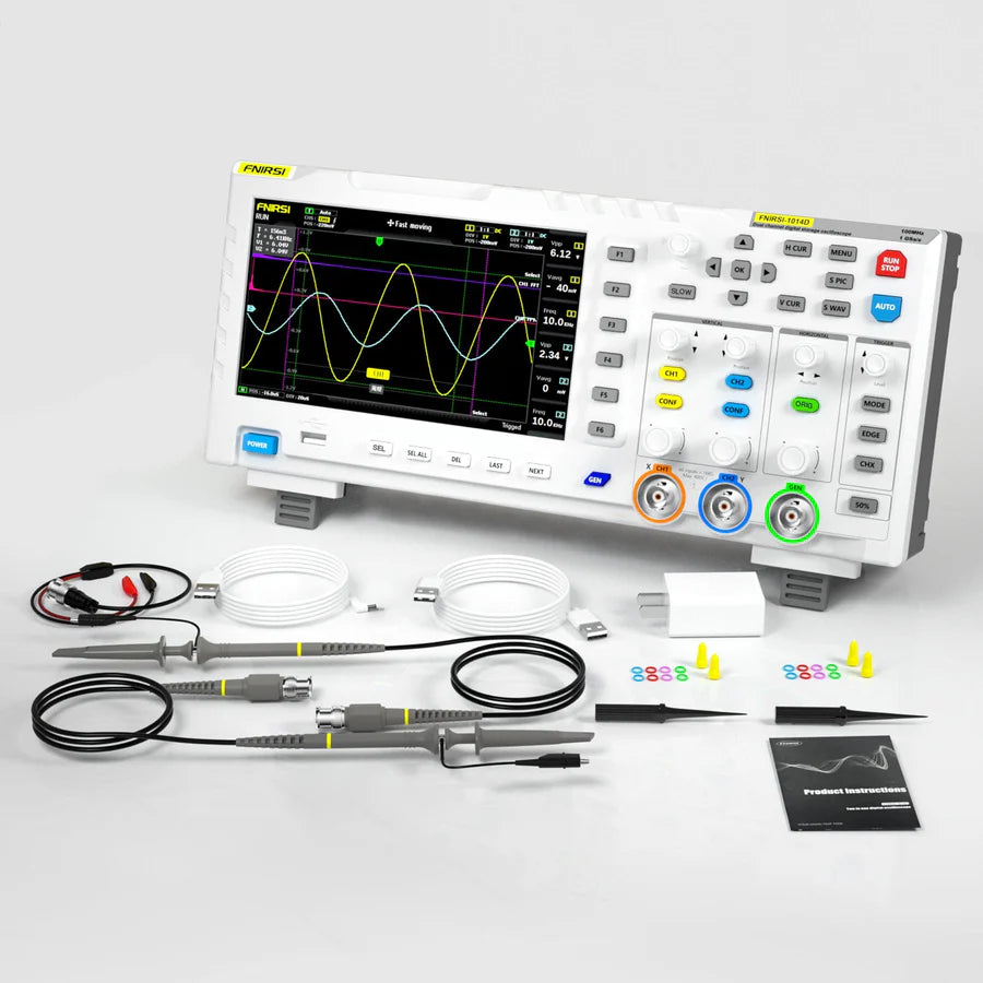FNIRSI 1014D 2-IN-1 Dual Channel 100MHz 1GS/s Digital Oscilloscope Signal Generator