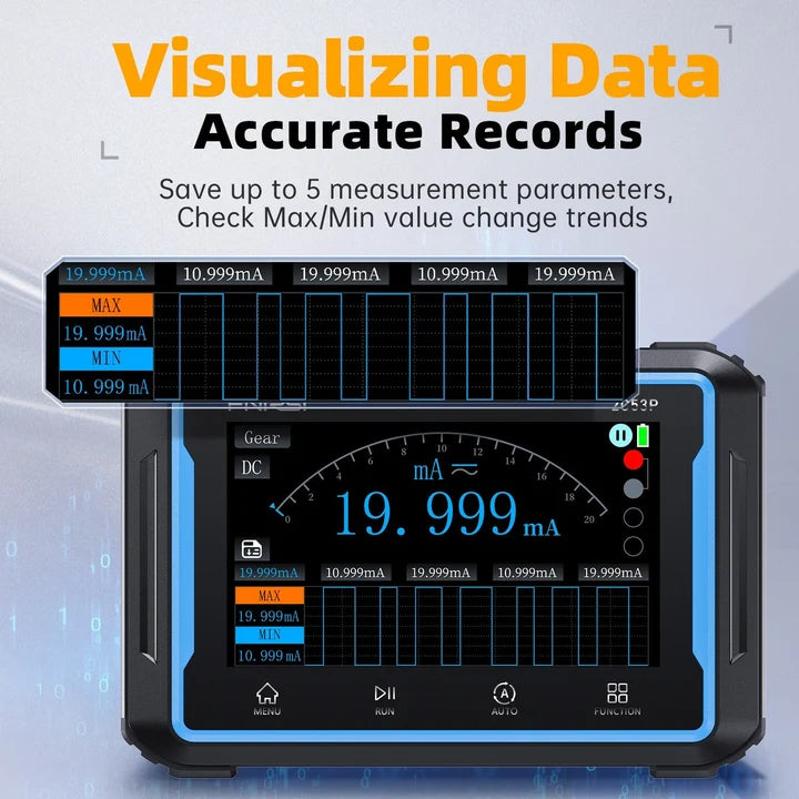 FNIRSI 2C53P 3-IN-1 50MHz 250MS/s Dual Channel Tablet Touchable Oscilloscope Multimeter DDS Generator