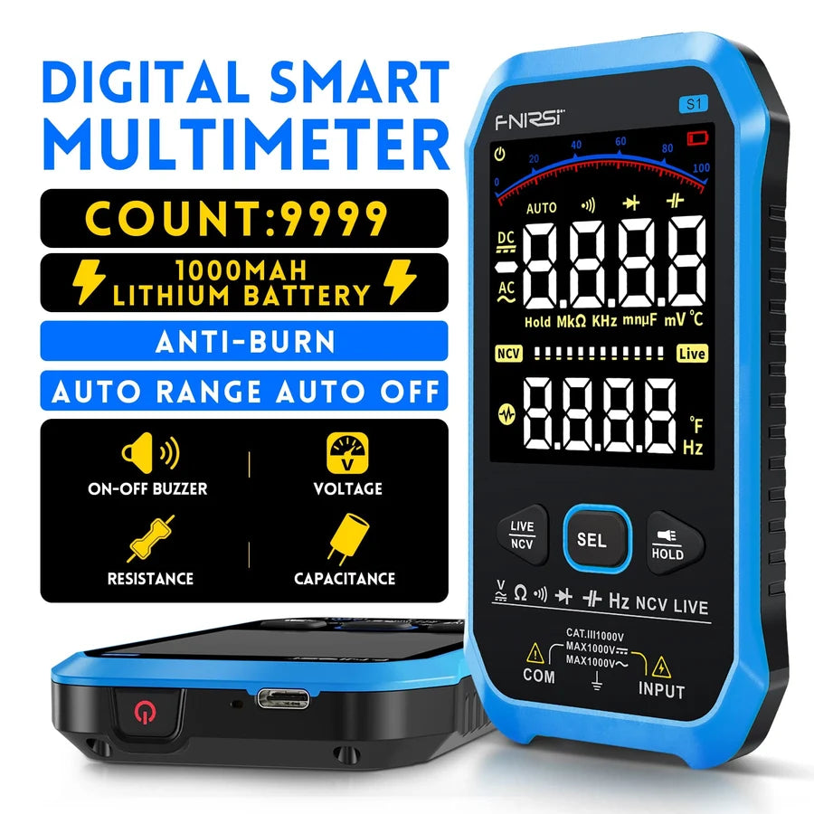 FNIRSI S1 Large Screen Digital Display Smart Multimeter