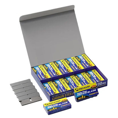 100PCS MECHANIC FR1 High Toughness Blades for Mobile Phone Maintenance LCD Screen OCA Glue Cleaning Removal Scraper Tools