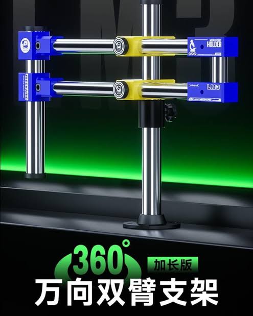 MECHANIC LM3 Universal Double-arm Bracket 360° Rotation Adjustable Microscope Stand For Mobile Phone Microscope Tools