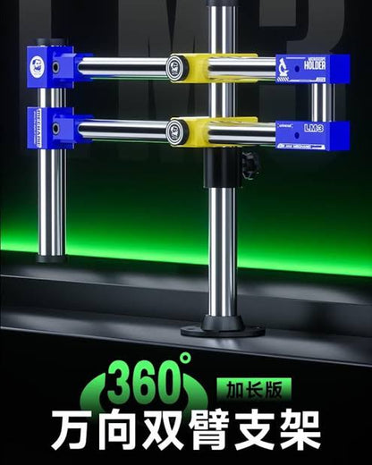 MECHANIC LM3 Universal Double-arm Bracket 360° Rotation Adjustable Microscope Stand For Mobile Phone Microscope Tools