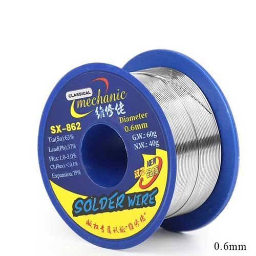 MECHANIC SX862 Double Rosin Hole Solder Wire 0.6mm