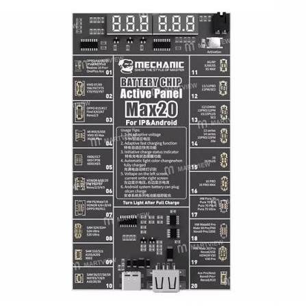 MECHANIC Max20 Battery Activation Detection Board Battery Fast Charge for iPhone Huawei Android One-click Activation