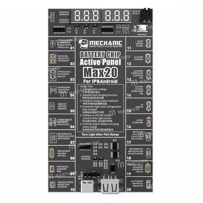 MECHANIC Max20 Battery Activation Detection Board Battery Fast Charge for iPhone Huawei Android One-click Activation