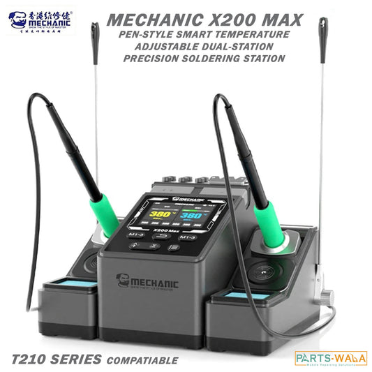 Mechanic X200 Max Pen-Style Smart Temperature-Adjustable Dual-Station Precision Soldering Station