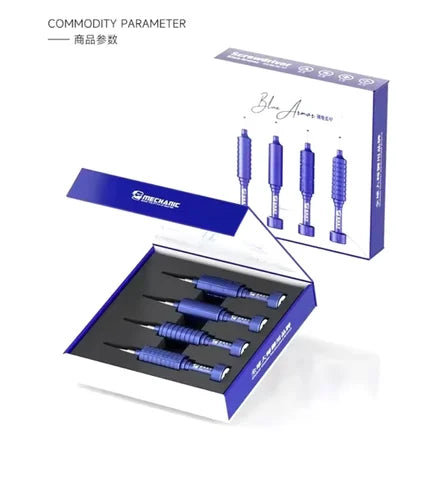 Mechanic Blue Armor 4-in-1 High Hardness Precision Magnetic Screwdriver Set 4pcs