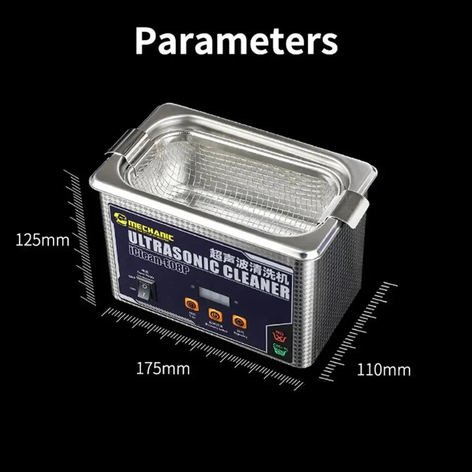 Mechanic iClean-E08P 360° Deep Ultrasonic Cleaning Machine for Motherboard / Accessories / Glasses