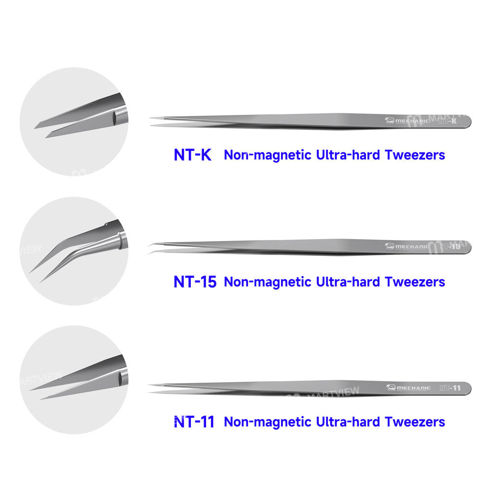 Mechanic NT Series Non-Magnetic Ultra-Hard Professional Repair Tweezers